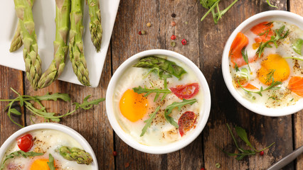 assorted baked egg and vegetable