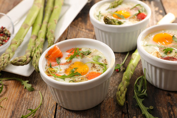 assorted baked egg and vegetable