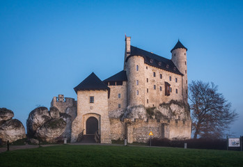 Fototapeta na wymiar Medieval castle in village Bobolice on Jura Krakowsko-Czestochowska, Silesia , Poland