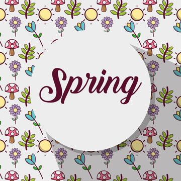 springs season weaher with naturals flowers background