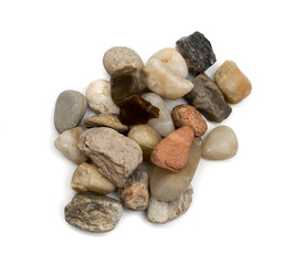 Fototapeta na wymiar Heap of Pebbles Isolated
