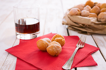 Castagnole typical Italian carnival sweet