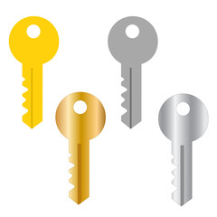 Security system concept represented by key icon. isolated and flat illustration