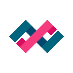 Obraz premium Abstract Infinite Chain Symbol Graphic Design