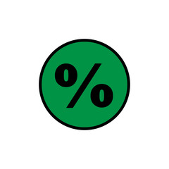 Percent sign line icon