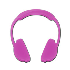 Pink DJ headphones 3D Icon Logo Symbol