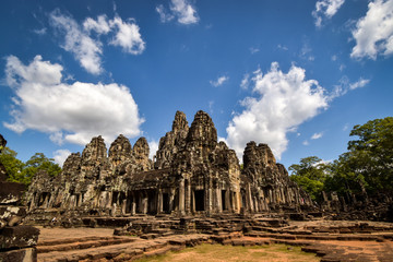 angkor thom bayon temple in archaeological park