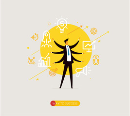 Businessman development startup