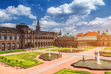 Famous Zwinger palace (Der Dresdner Zwinger) Art Gallery of Dresden, Saxony, Germany