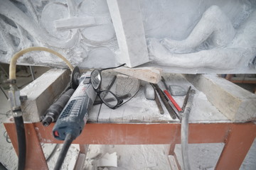 attrezzi scultura marmo 