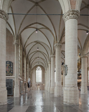 Interior of the Pieterskerk (pete's church) in Leiden, the netherlands.