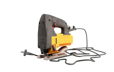 Naklejka premium electrical jigsaw 3d render on a white background no shadow
