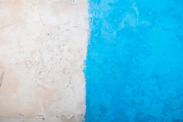 Half blue and old concrete wallpaper