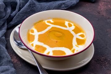 Cream of pumpkin soup