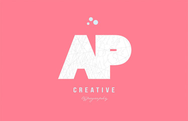 Design of alphabet letter logo ap a p combination