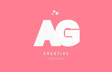 Design of alphabet letter logo ag a g combination