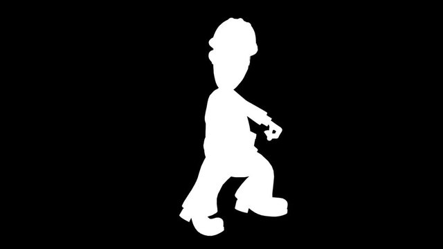 3d illustration Builder worker in overalls/3d illustration Builder worker in overalls