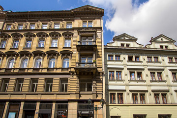 Historical buildings in old town in Prague, Czech republic