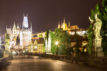 Night scenery of Prague, Czech Republic