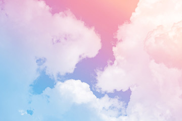 sun and cloud background with a pastel colored


