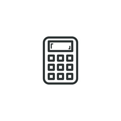 black and white frameless calculator icon
