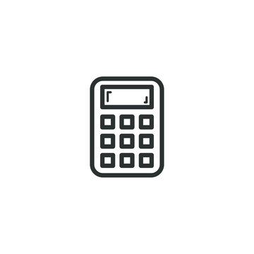 black and white frameless calculator icon Stock Vector | Adobe Stock