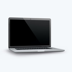 3D render of a laptop on a white background