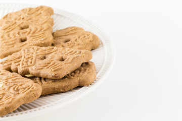 Cookies. Ginger cookies on white background