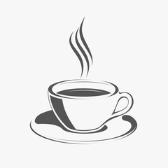 Smoking Hot Coffee Cup vector illustration