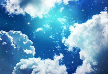 Night sky with stars.