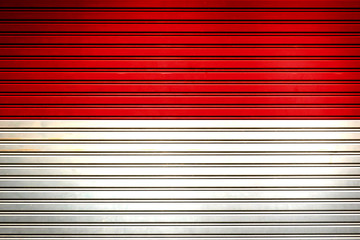 Monaco Southern Europe Flag sign in iron garage door texture, flag background