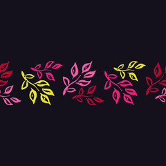 Obraz premium Chinese leaves. Seamless background with decorative leaves. Pattern with plants. Textile rapport.