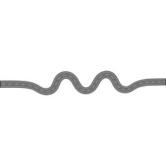 Road isolated on white Vector illustration