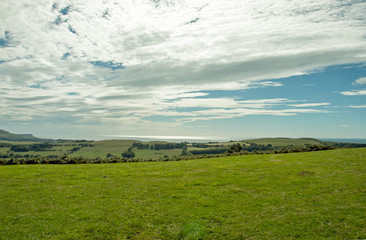 Jurassic coast of Dorset, England in the summertime.