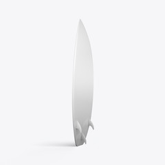 3D render of a surfboard on a white background
