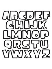 comic cartoon abc design muster buchstaben viele aufzählung kratzer alt cool