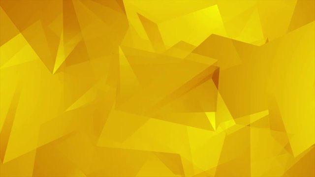 Orange tech geometric polygonal motion background. Seamless looping. Video corporate animation Ultra HD 4K 3840x2160