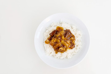 Traditional hand made Chinese cuisine pork rice