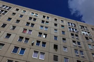 Plattenbauten in Dresden, Sachsen, Deutschland