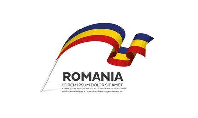 Romania flag background