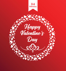 Happy Valentines day greeting card.