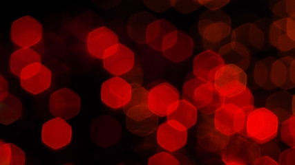 Red bokeh on a dark background.