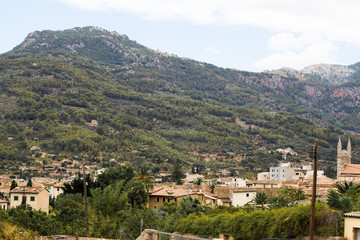 Fototapeta na wymiar View of Soller panorama in Mallorca island, Spain.