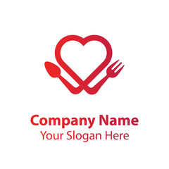 Love food logo design, food logo design