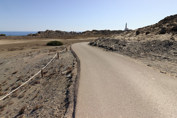 phare de favaritx, minorque, îles baléares, côte nord