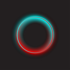 Bright neon circle