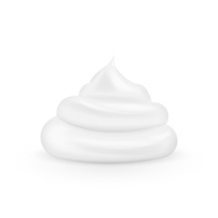 3d realistic Cream isolated on white background. Vector illustration.