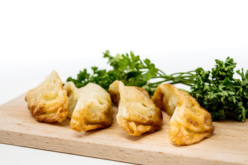 Chinese food Fried dumplings on plate