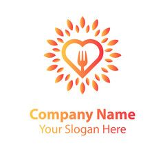 Love food logo design, food logo design