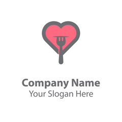 Love food logo design, food logo design